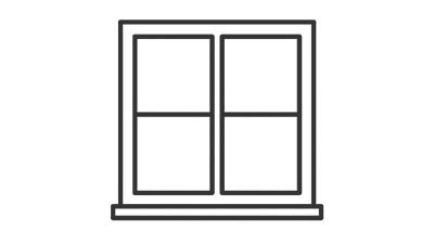 Schlichtes Icon eines modernen Fensters f&uuml;r Altenhoff T&uuml;ren- und Fenstertechnik in Hagen a.T.W.