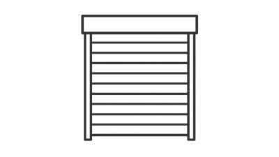 Schlichtes Icon eines modernen Rollladens f&uuml;r Altenhoff T&uuml;ren- und Fenstertechnik in Hagen a.T.W.